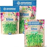 ZenGreens® - Bio Erbsen Samen - Wähle zwischen 10g, 200g und 500g - Erbsensamen mit Keimrate von...