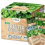 valeaf BIO Kräuter Starter Set I Kräuter Anzuchtset m. Bio Kräuter Samen I Kräuter Pflanzset I...