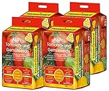 Floragard 4 x Aktiv-Tomaten-und Gemüseerde 20 Liter Blumenerde, erdfarben, 80 Liter