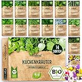 BIO Kräuter Samen Set - 14 Sorten Kräutersamen aus biologischem Anbau, samenfestes Bio Saatgut,...